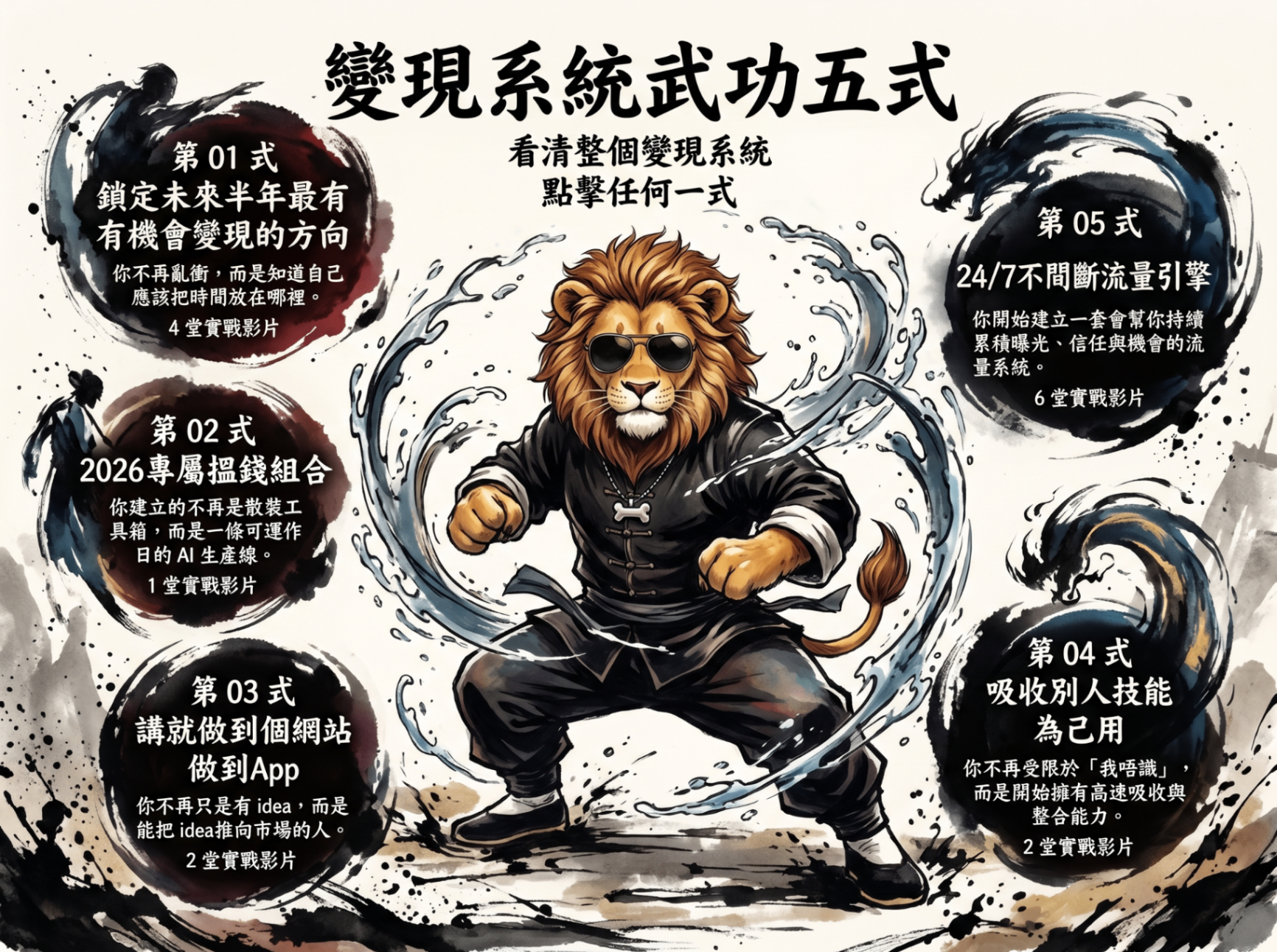 變現系統武功五式 — 課程目錄